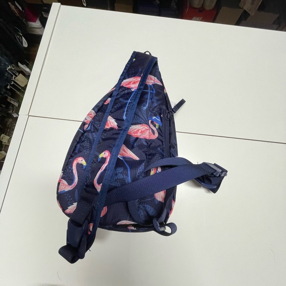 Vera Bradley Ripstop Mini Sling Backpack, Flamingo Party - Picture 2 of 3